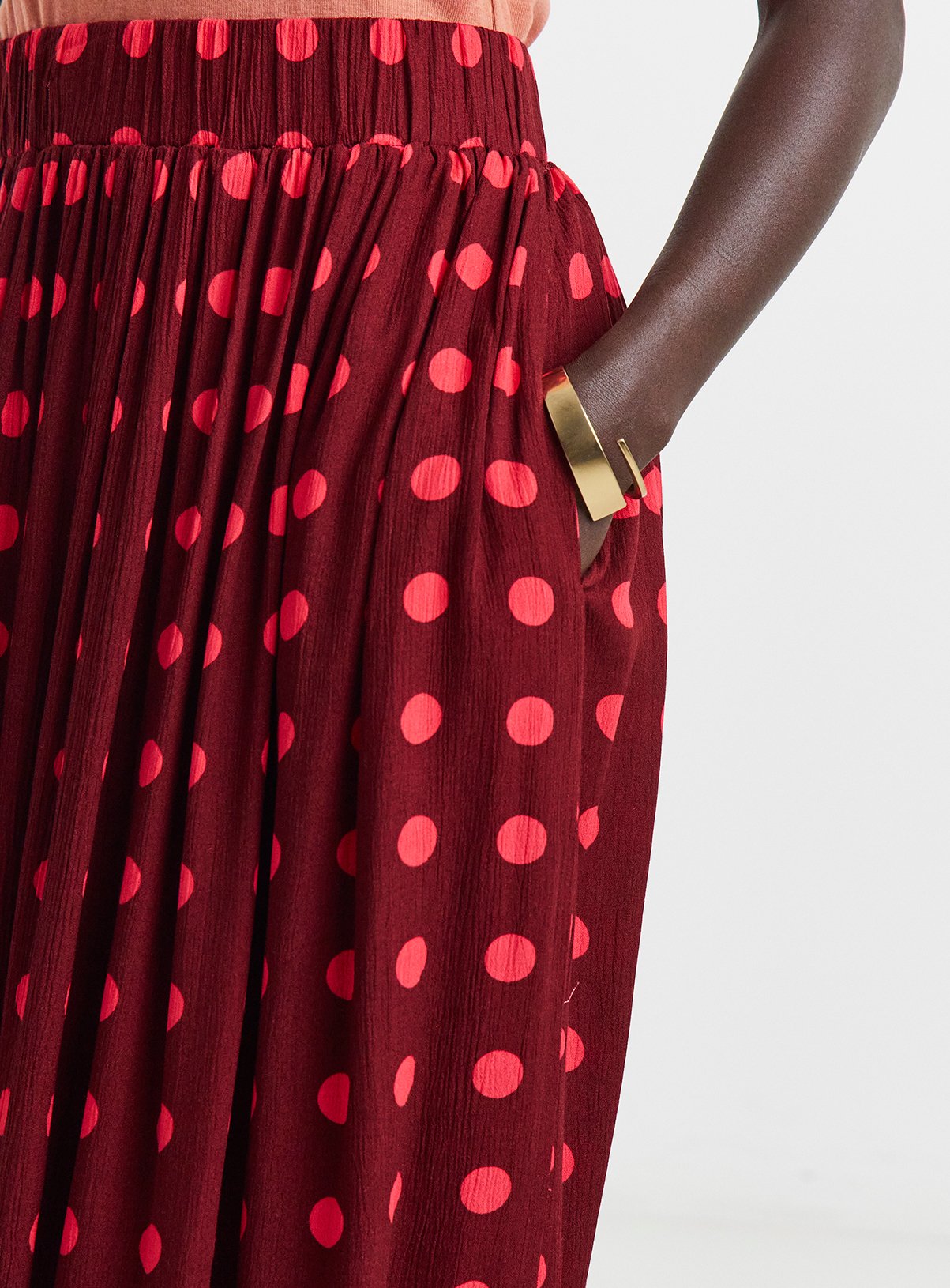 JD WILLIAMS Printed Crinkle Maxi Skirt 18 - Image 4 thumbnail