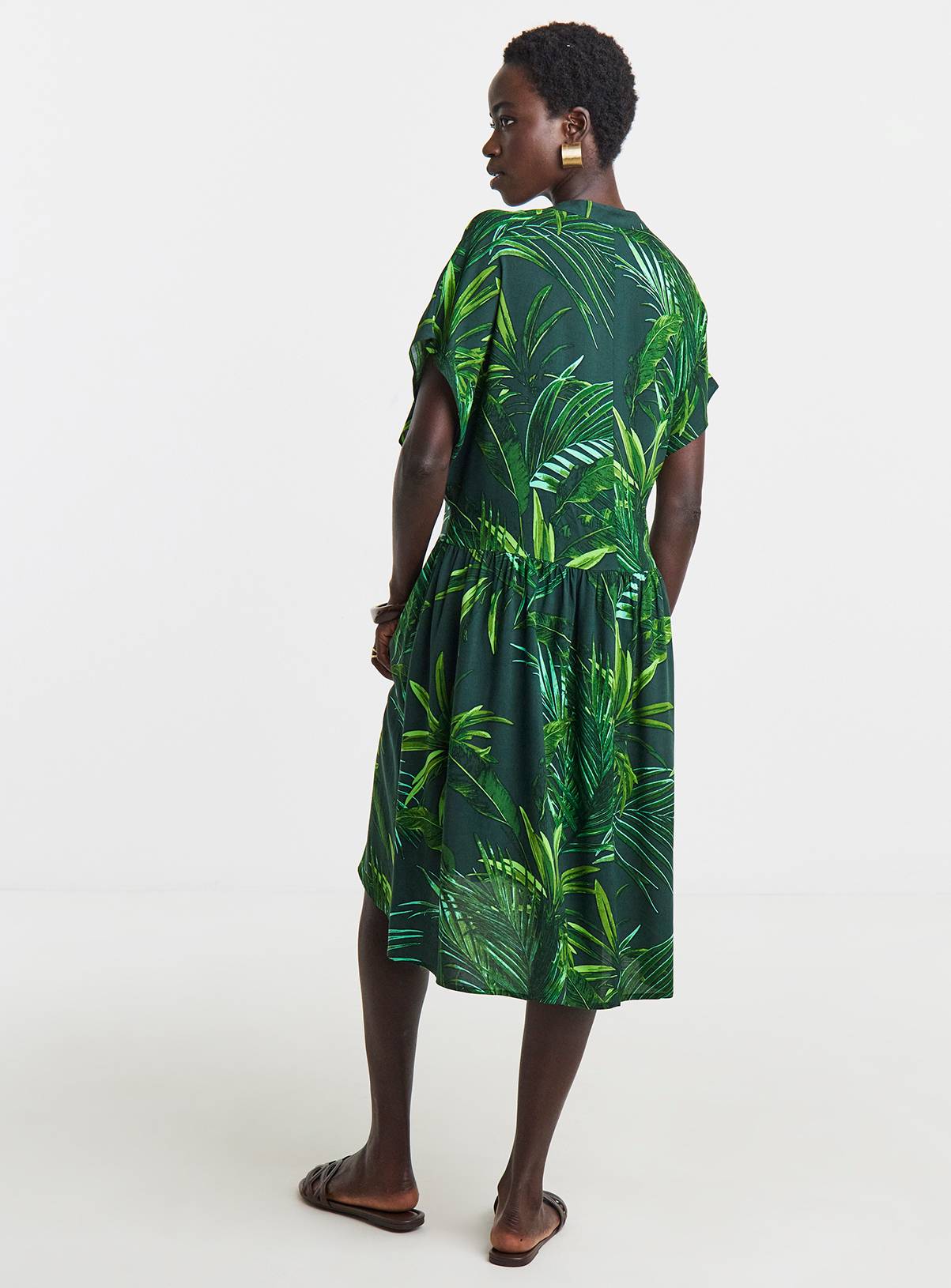 JD WILLIAMS Short Button Through Smock Dress 26 - Image 2