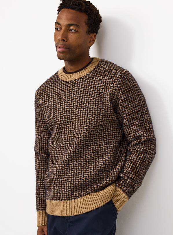Brown Dogtooth Jumper XL