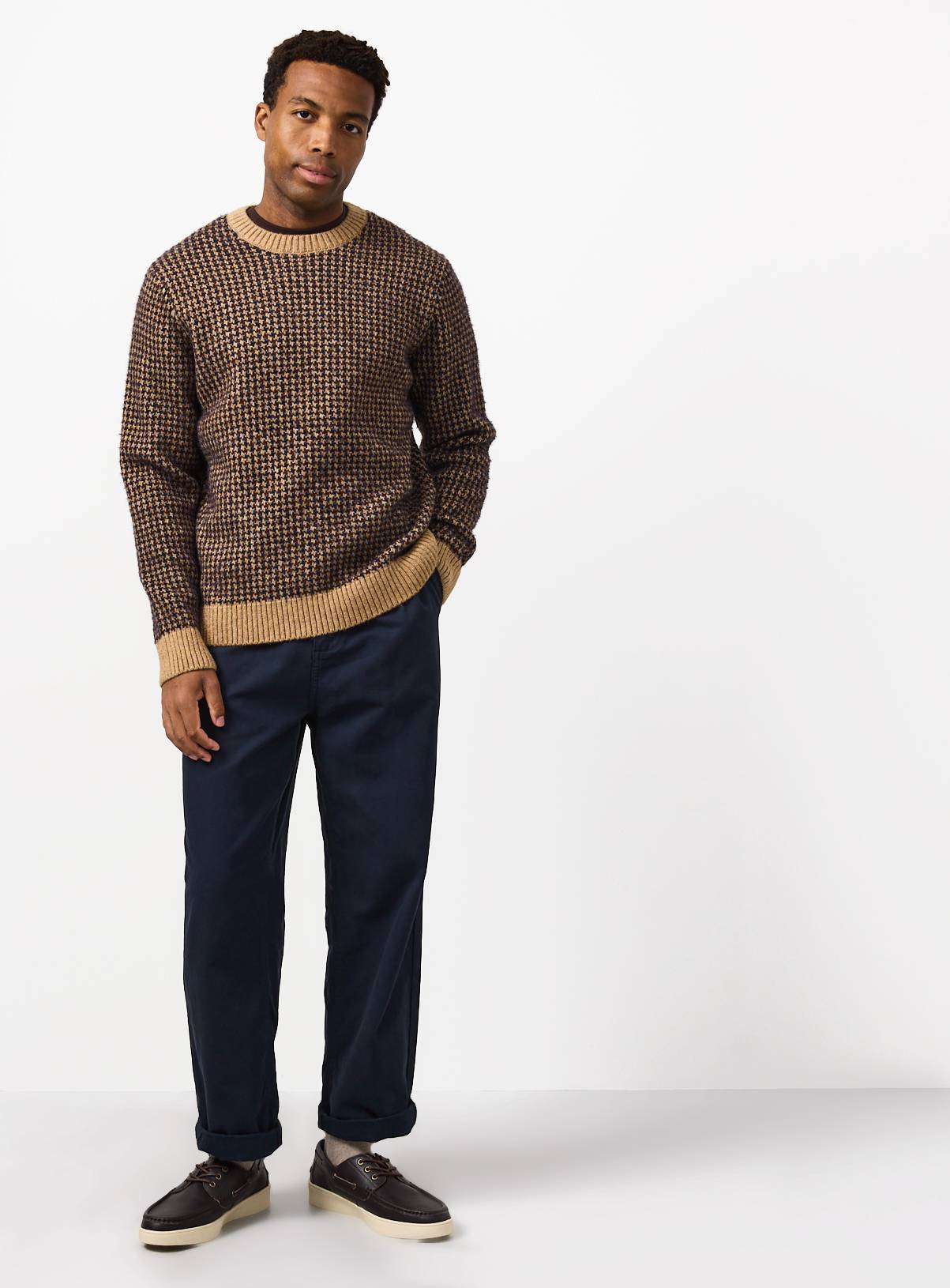 Brown Dogtooth Jumper XXXXL - Image 2