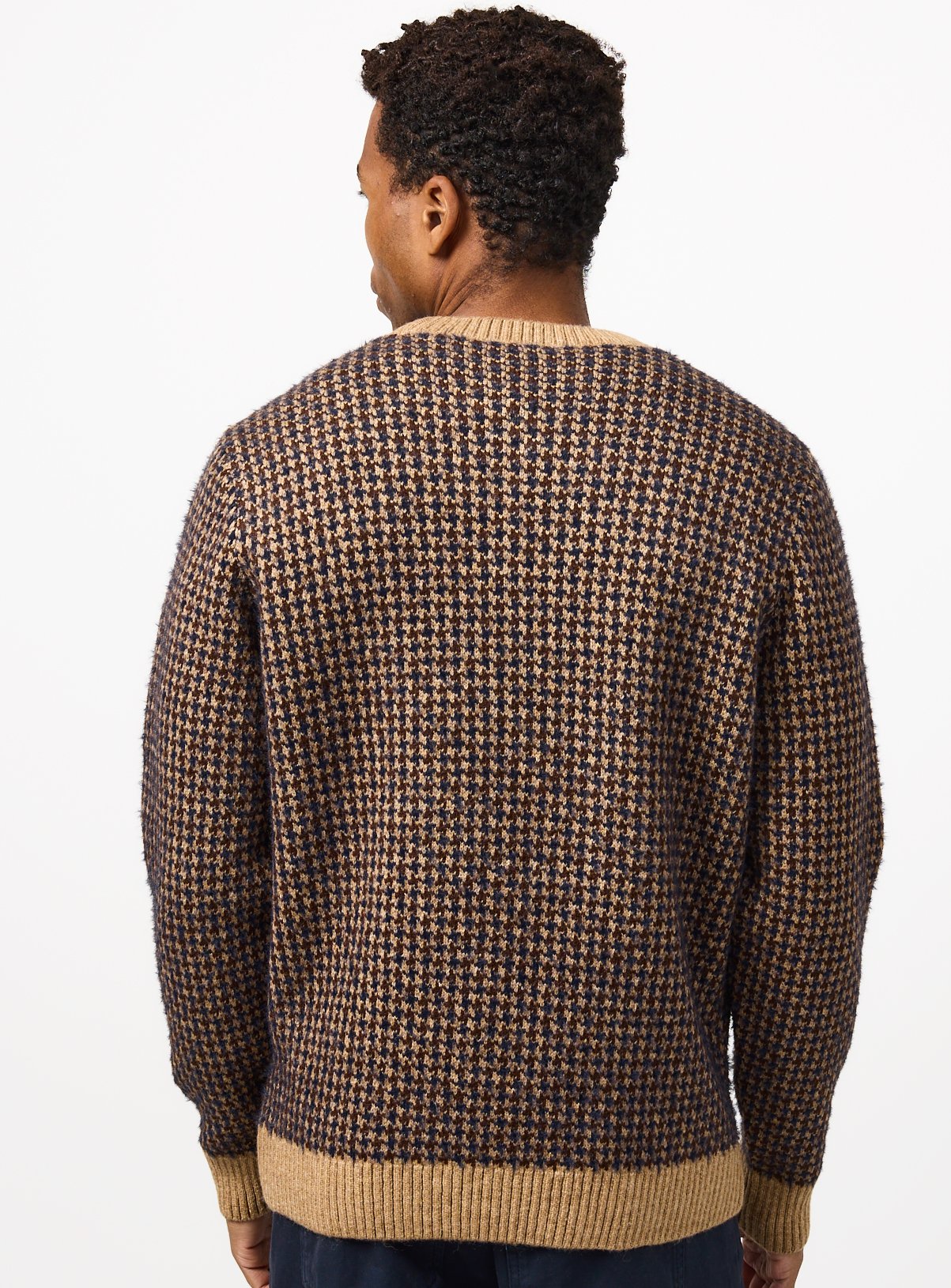 Brown Dogtooth Jumper XXXXL - Image 5 thumbnail