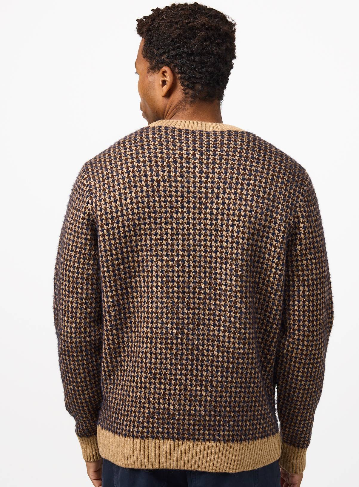 Brown Dogtooth Jumper XXXXL - Image 5