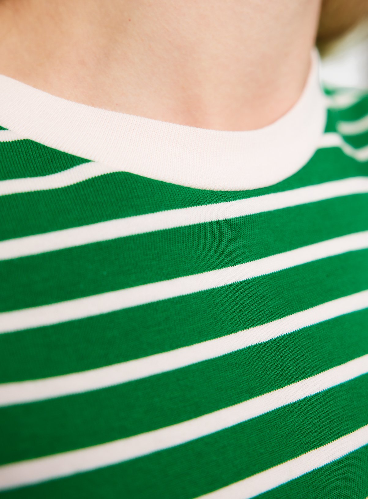 Green Stripe Cotton Regular Fit T-Shirt 16 - Image 3 thumbnail