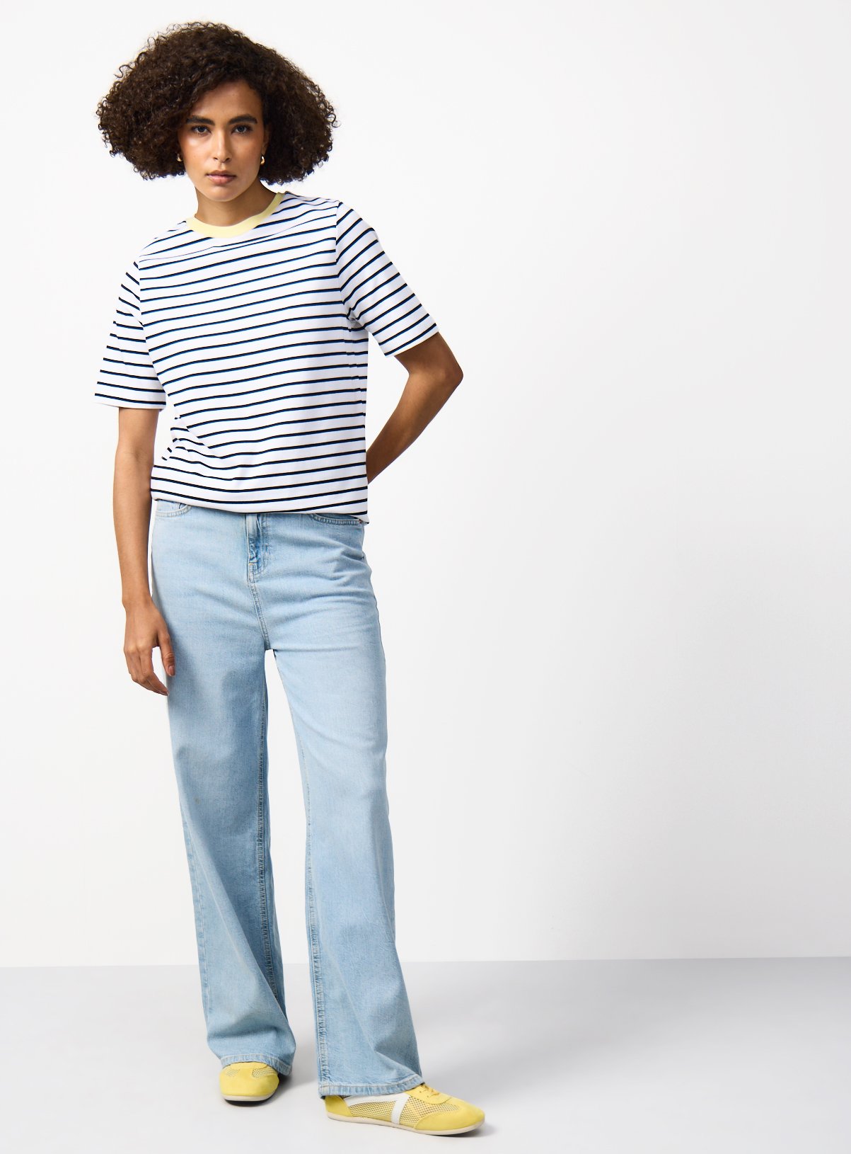 Mono Stripe Print Cotton Regular Fit T-Shirt 6 - Image 2 thumbnail