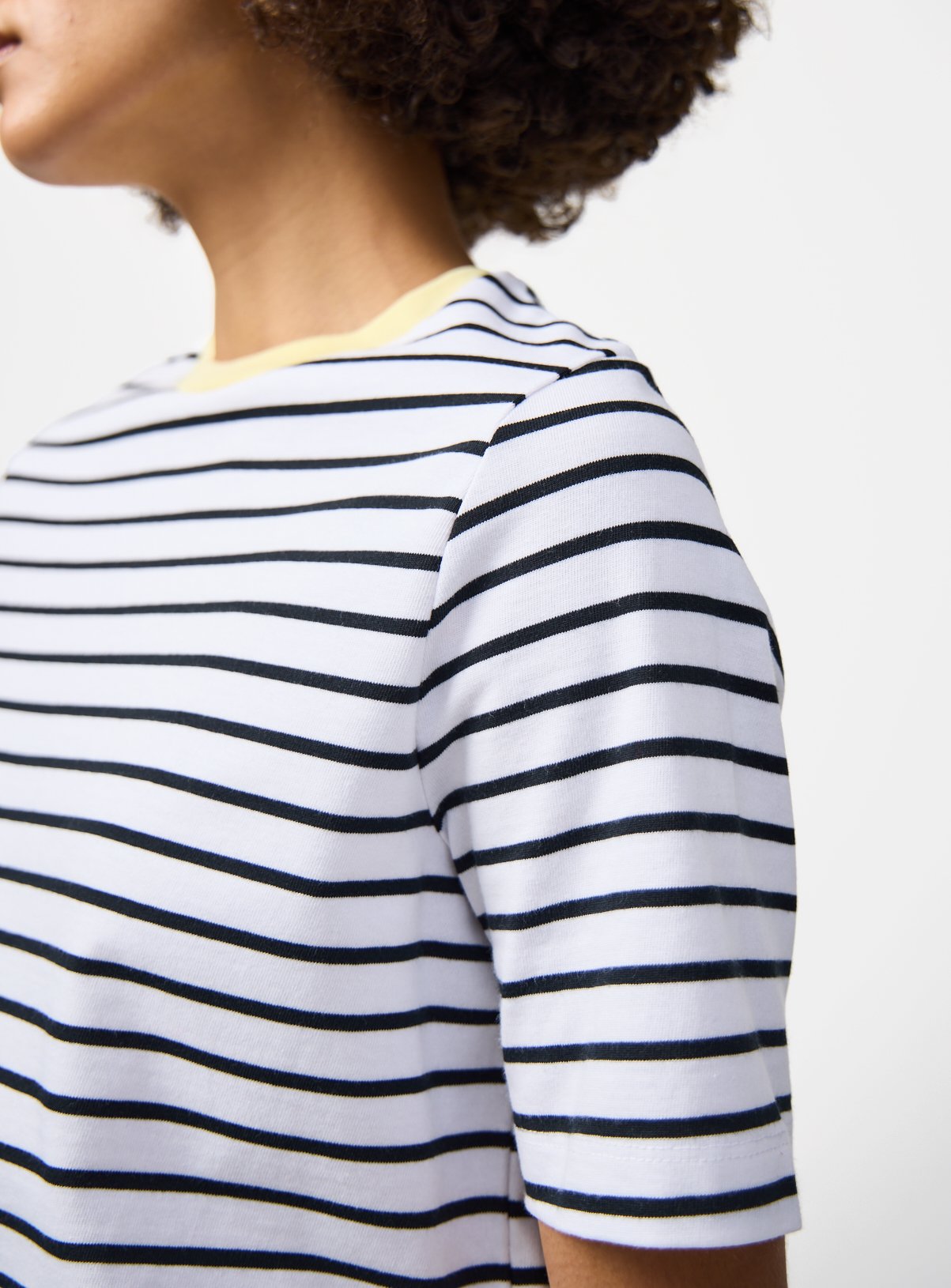 Mono Stripe Print Cotton Regular Fit T-Shirt 6 - Image 3 thumbnail