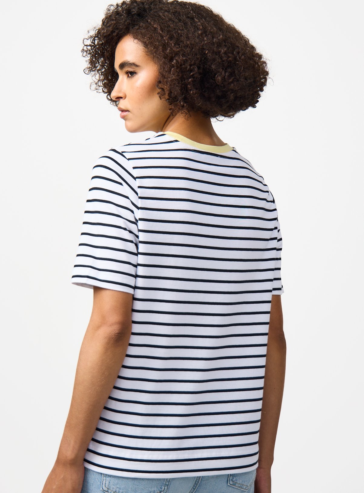 Mono Stripe Print Cotton Regular Fit T-Shirt 6 - Image 4 thumbnail