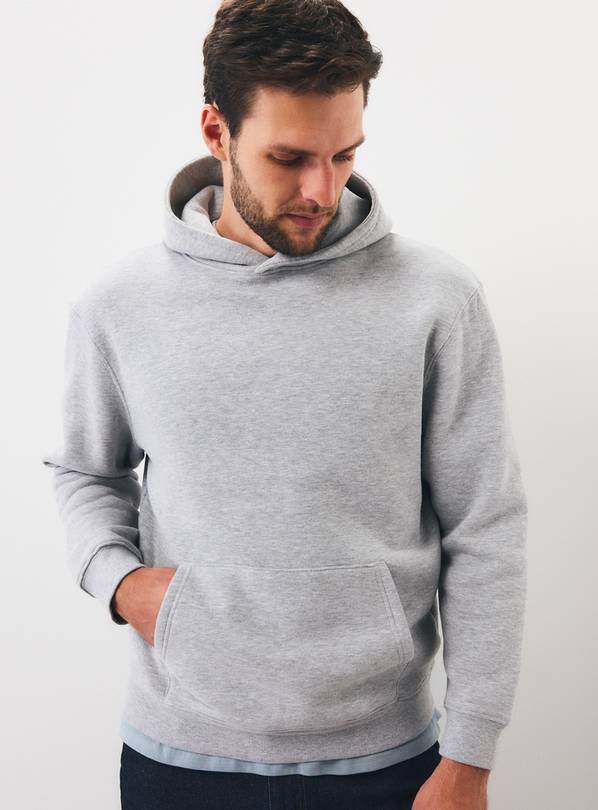Grey Marl Overhead Hoodie M