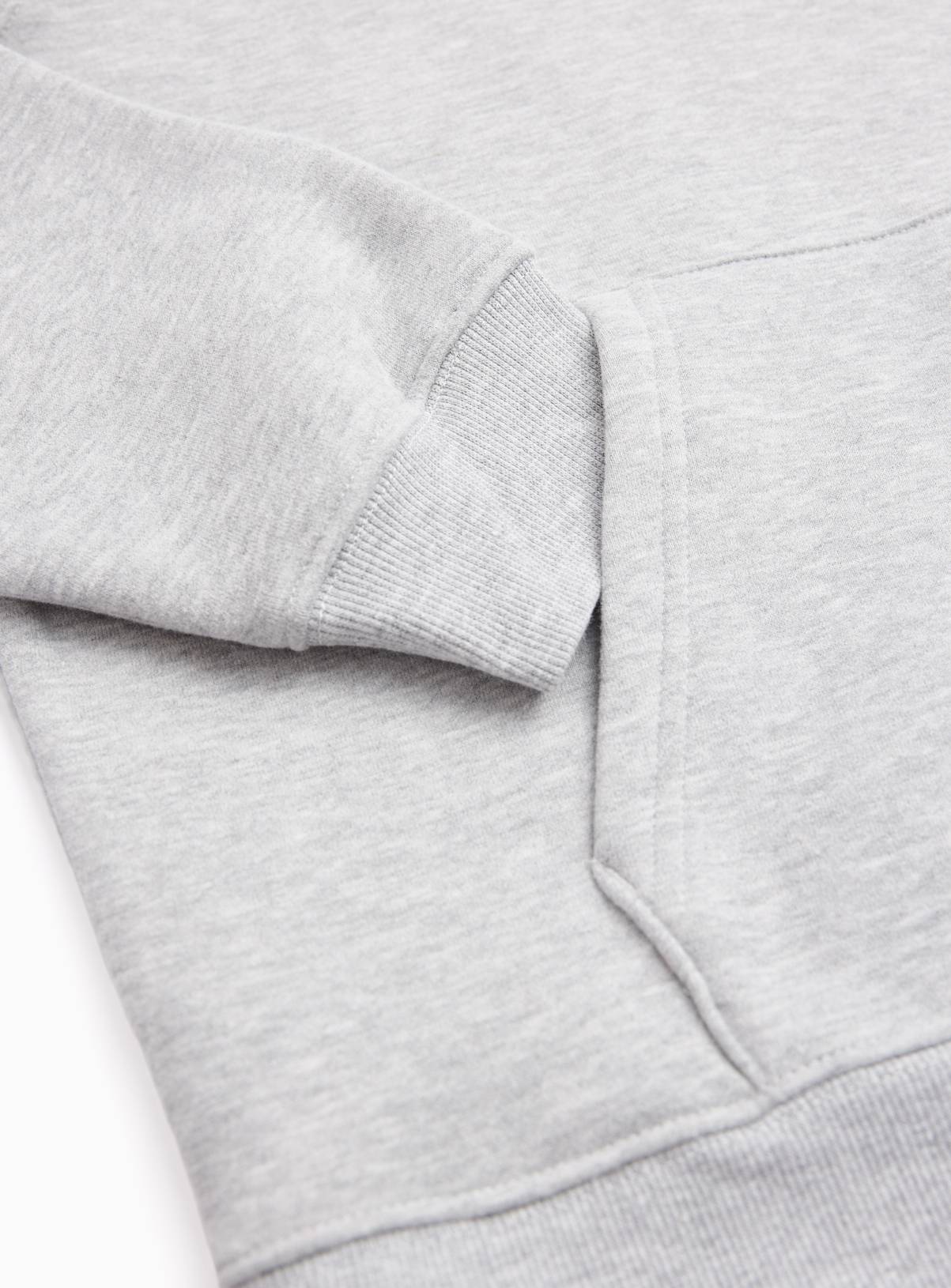Grey Marl Overhead Hoodie M - Image 2