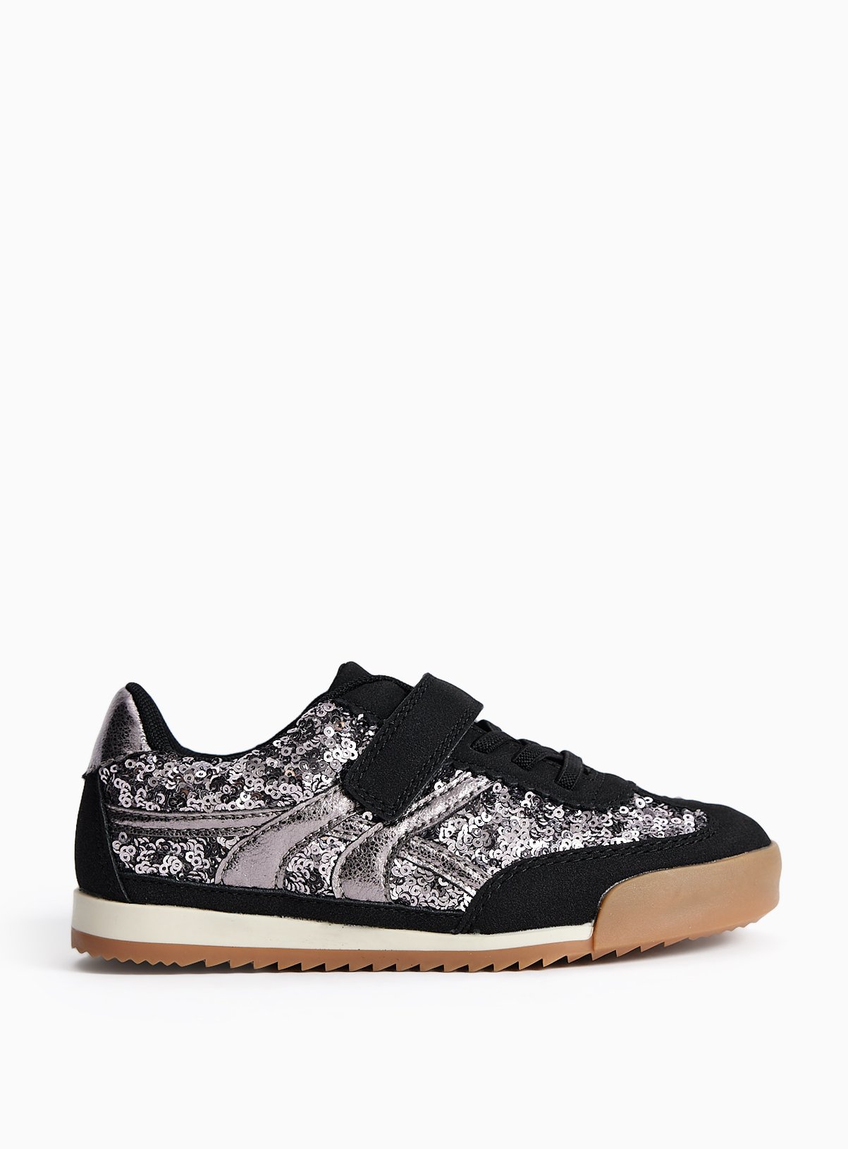 Grey Party Pewter Sequin Trainer 12 Infant - Image 1 thumbnail