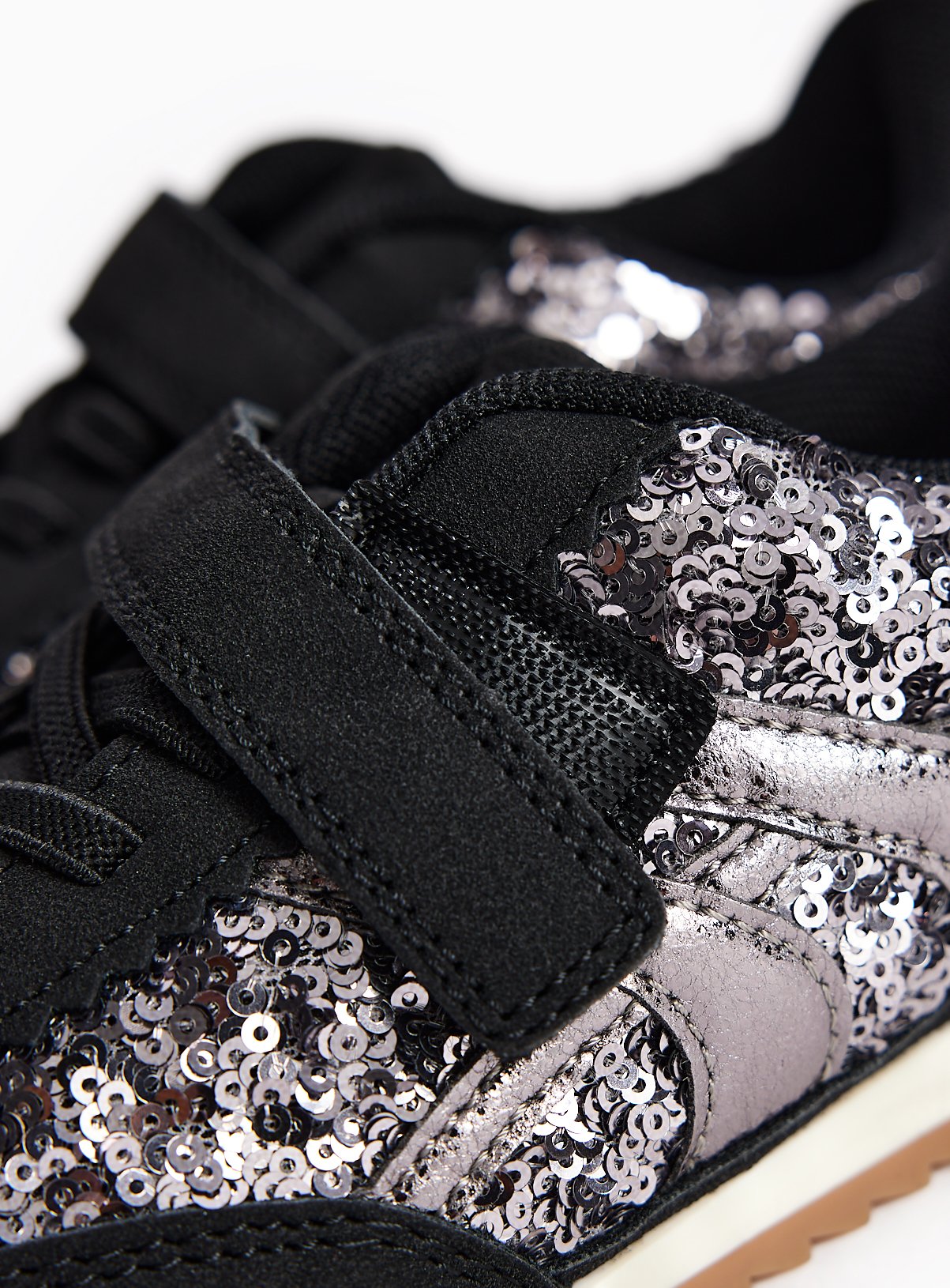 Grey Party Pewter Sequin Trainer 12 Infant - Image 3 thumbnail