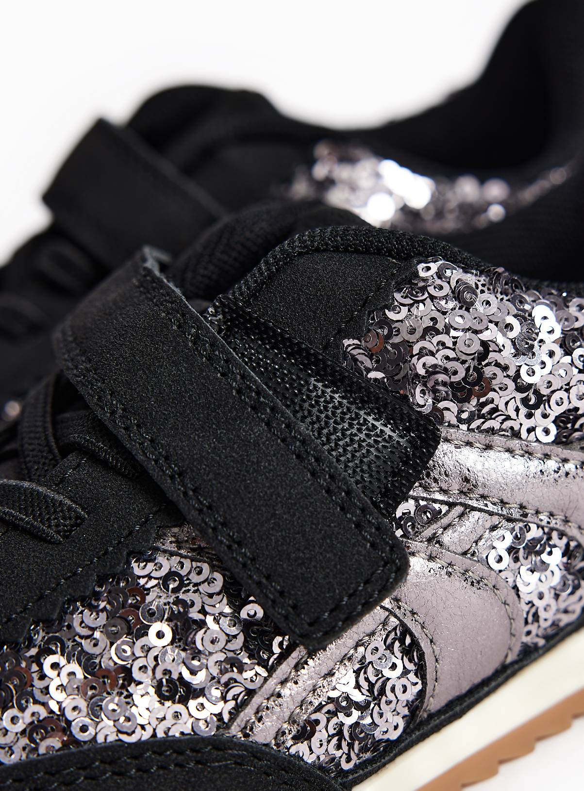 Grey Party Pewter Sequin Trainer 12 Infant - Image 3