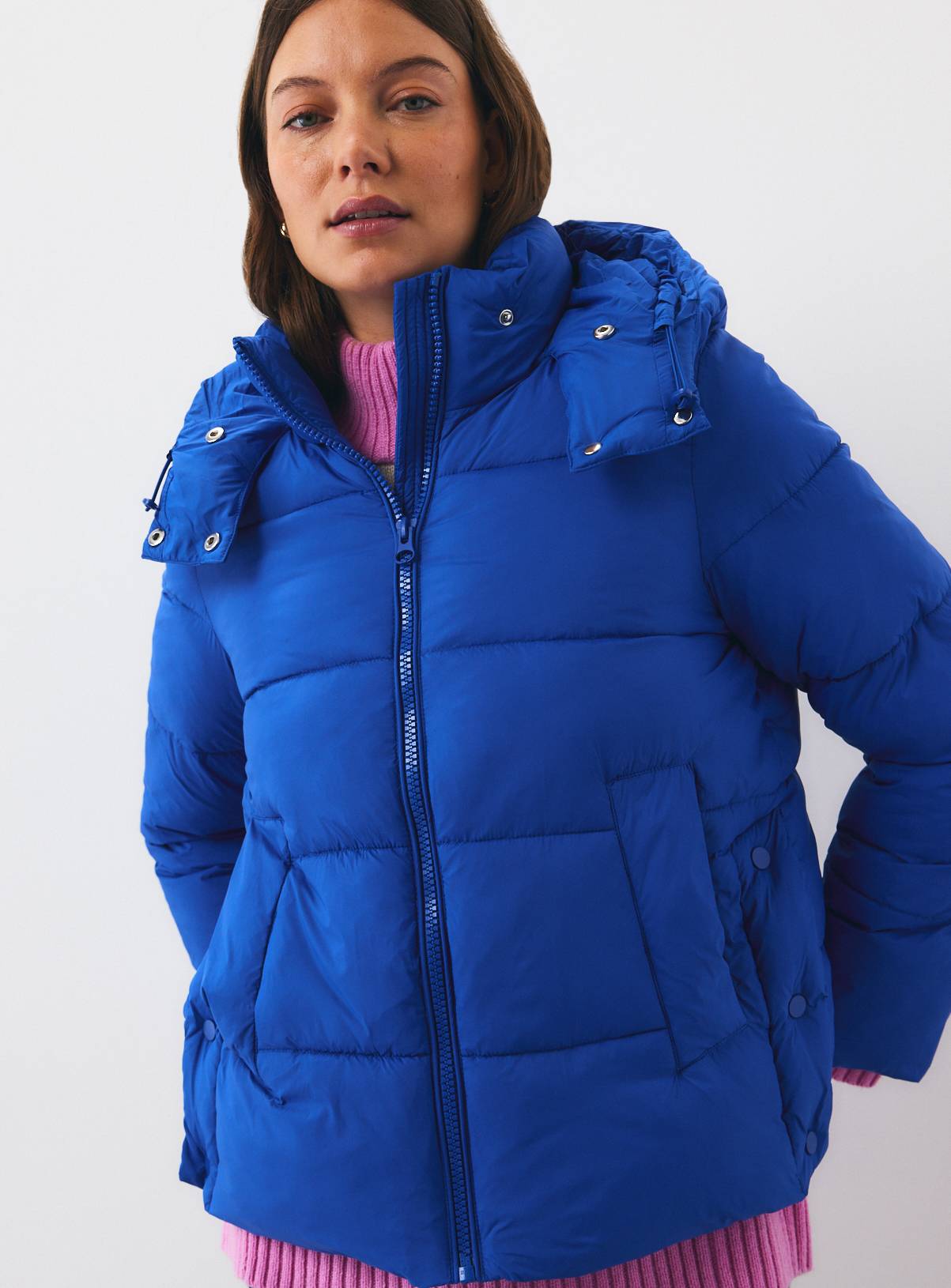 Blue Side Popper Padded Jacket S - Image 1