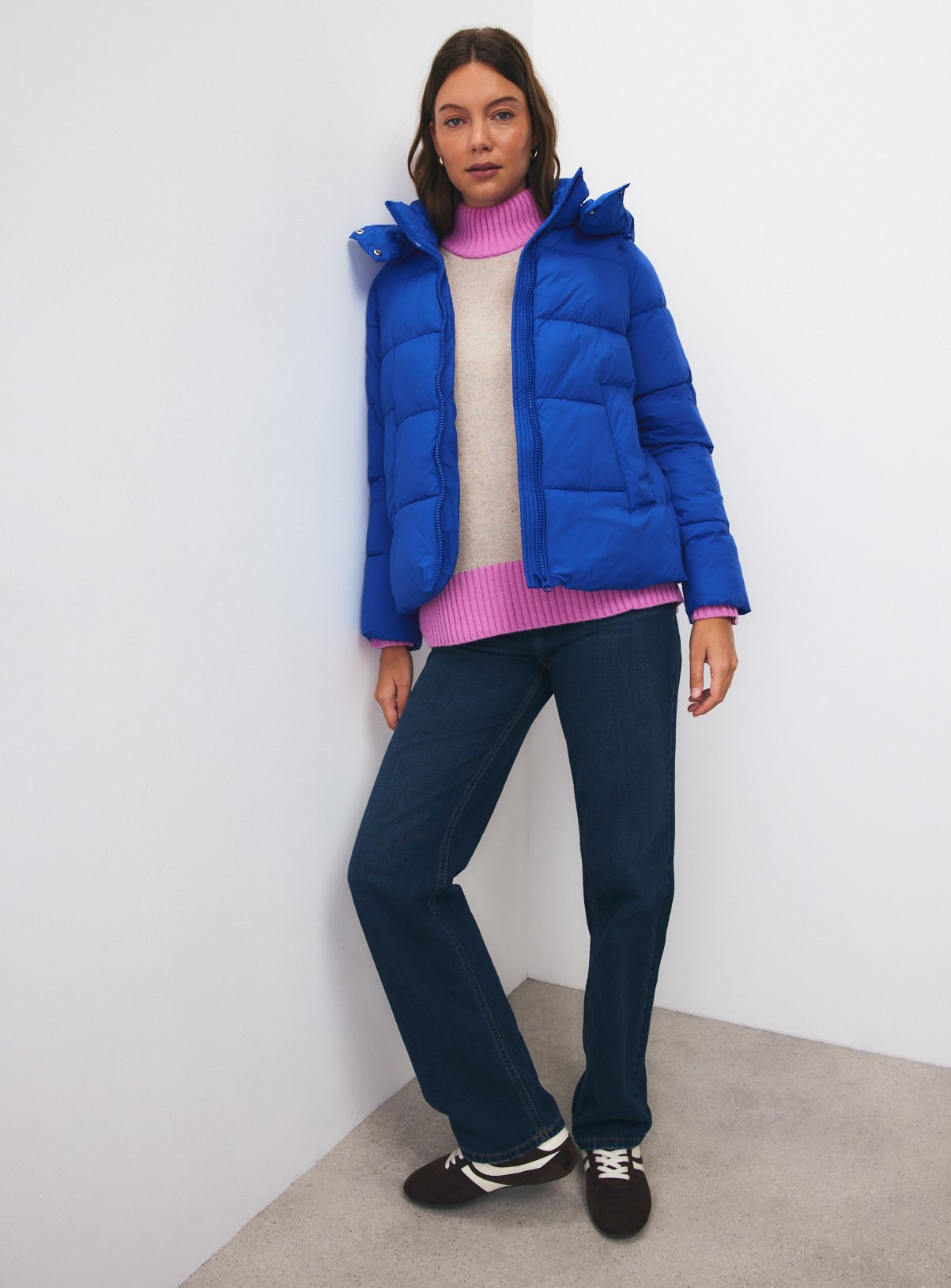 Blue Side Popper Padded Jacket S - Image 2 thumbnail