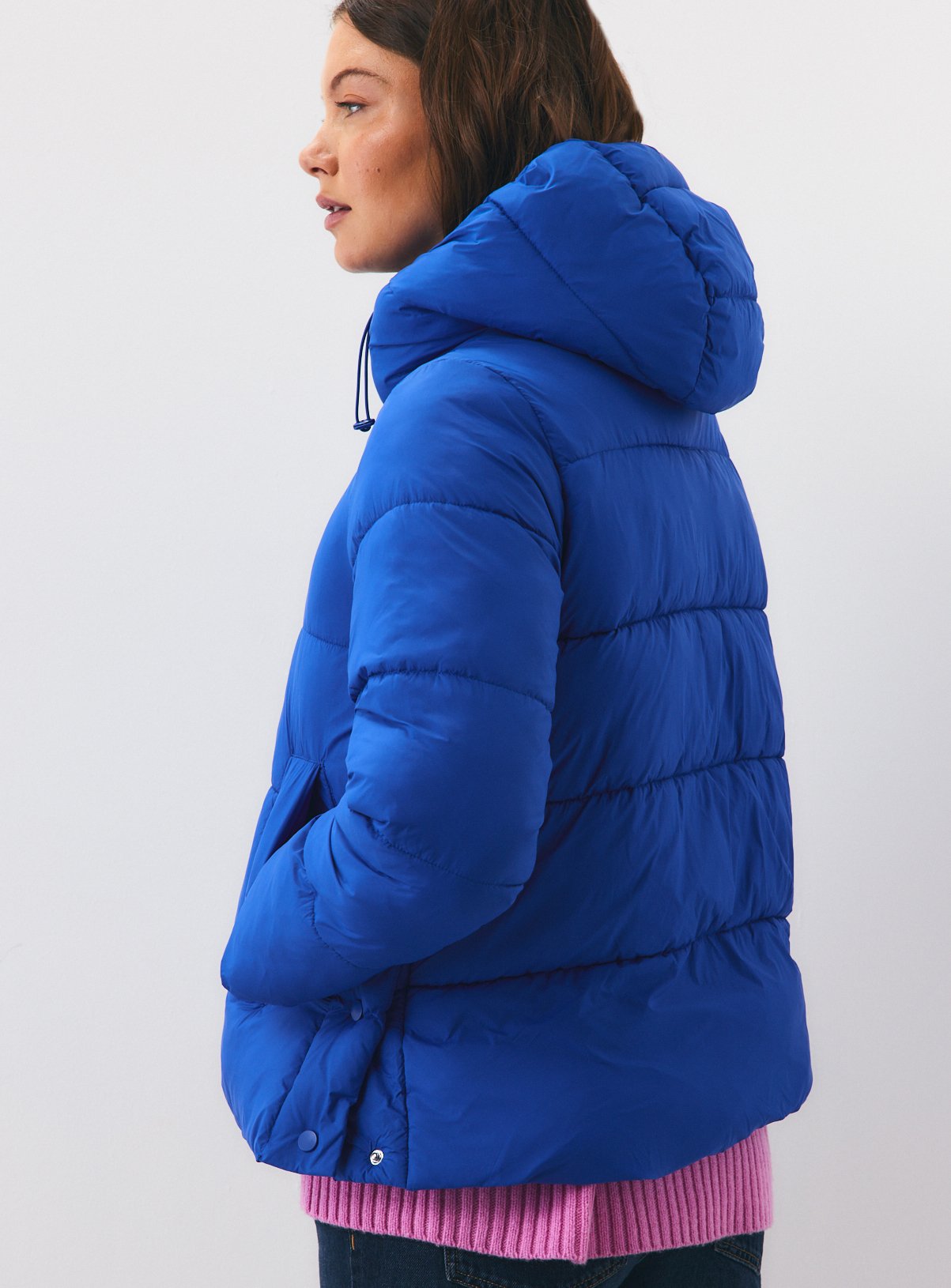 Blue Side Popper Padded Jacket S - Image 4 thumbnail