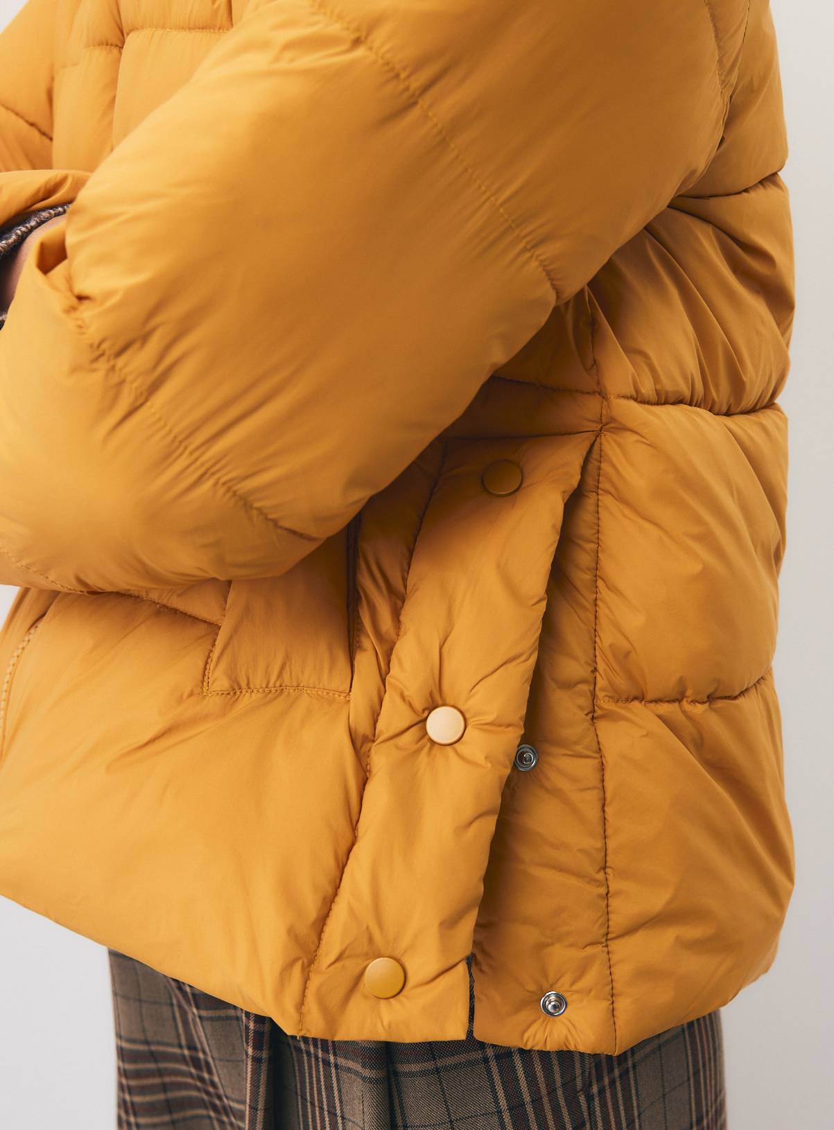 Yellow Side Popper Padded Jacket XL - Image 3