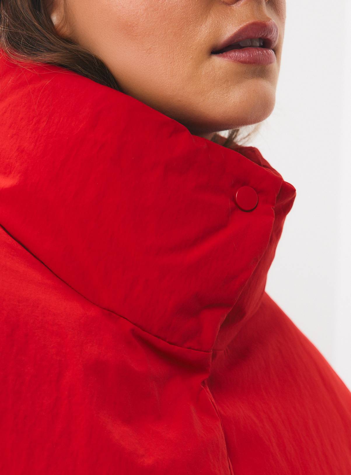 Red Unquilted Padded Jacket XL - Image 3
