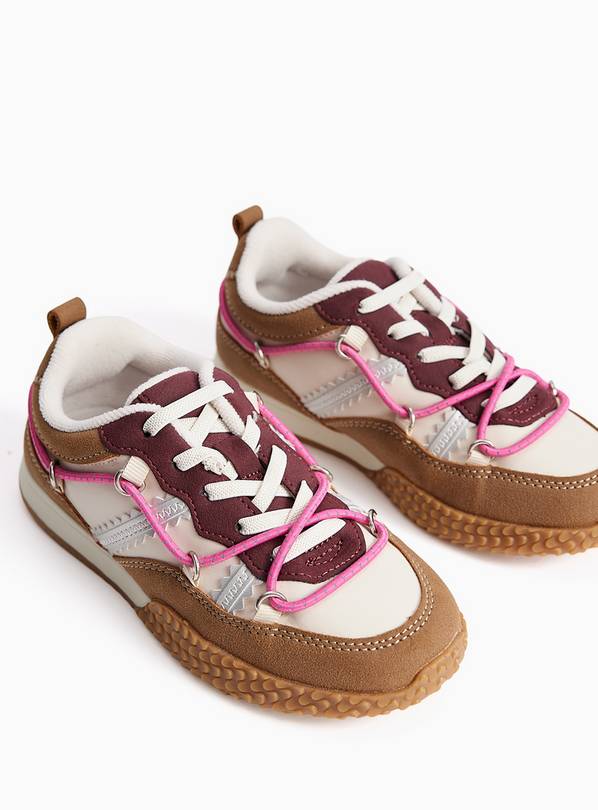 Neutral, Pink & White Hiking-Style Trainers 11 Infant