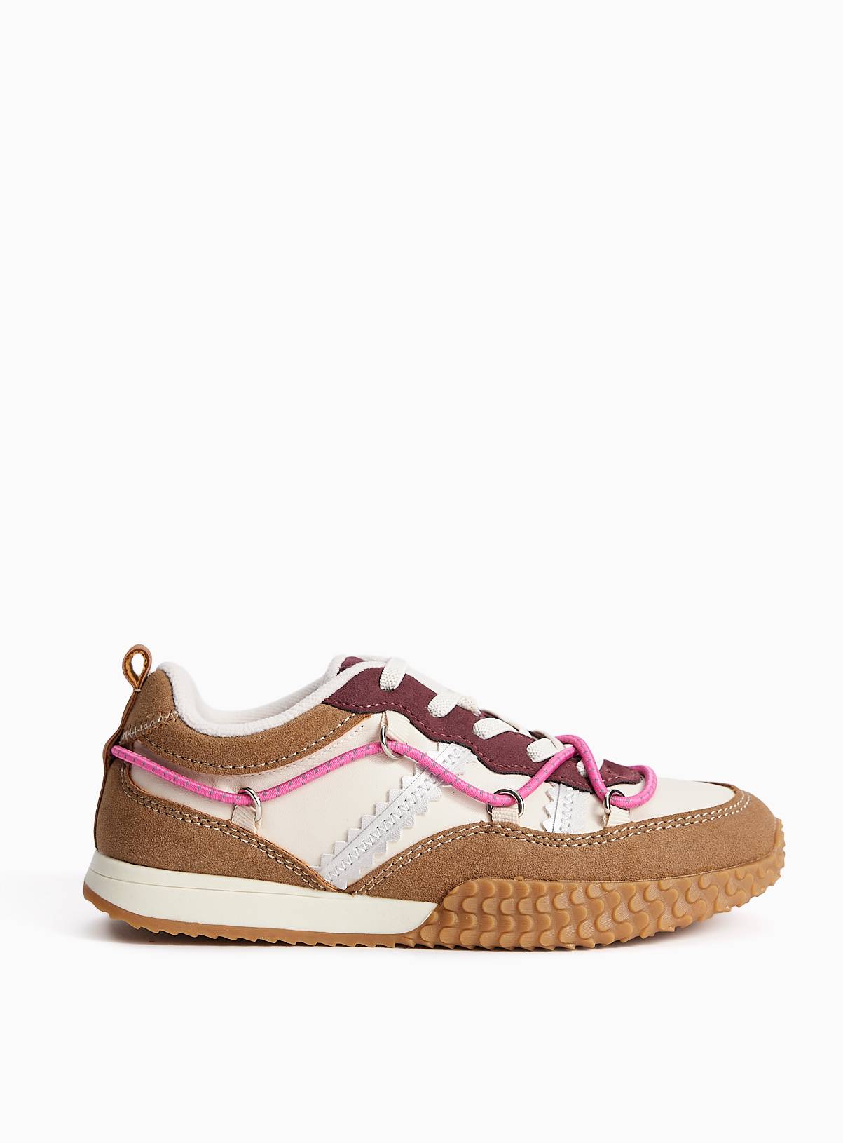 Neutral, Pink & White Hiking-Style Trainers 7 Infant - Image 2