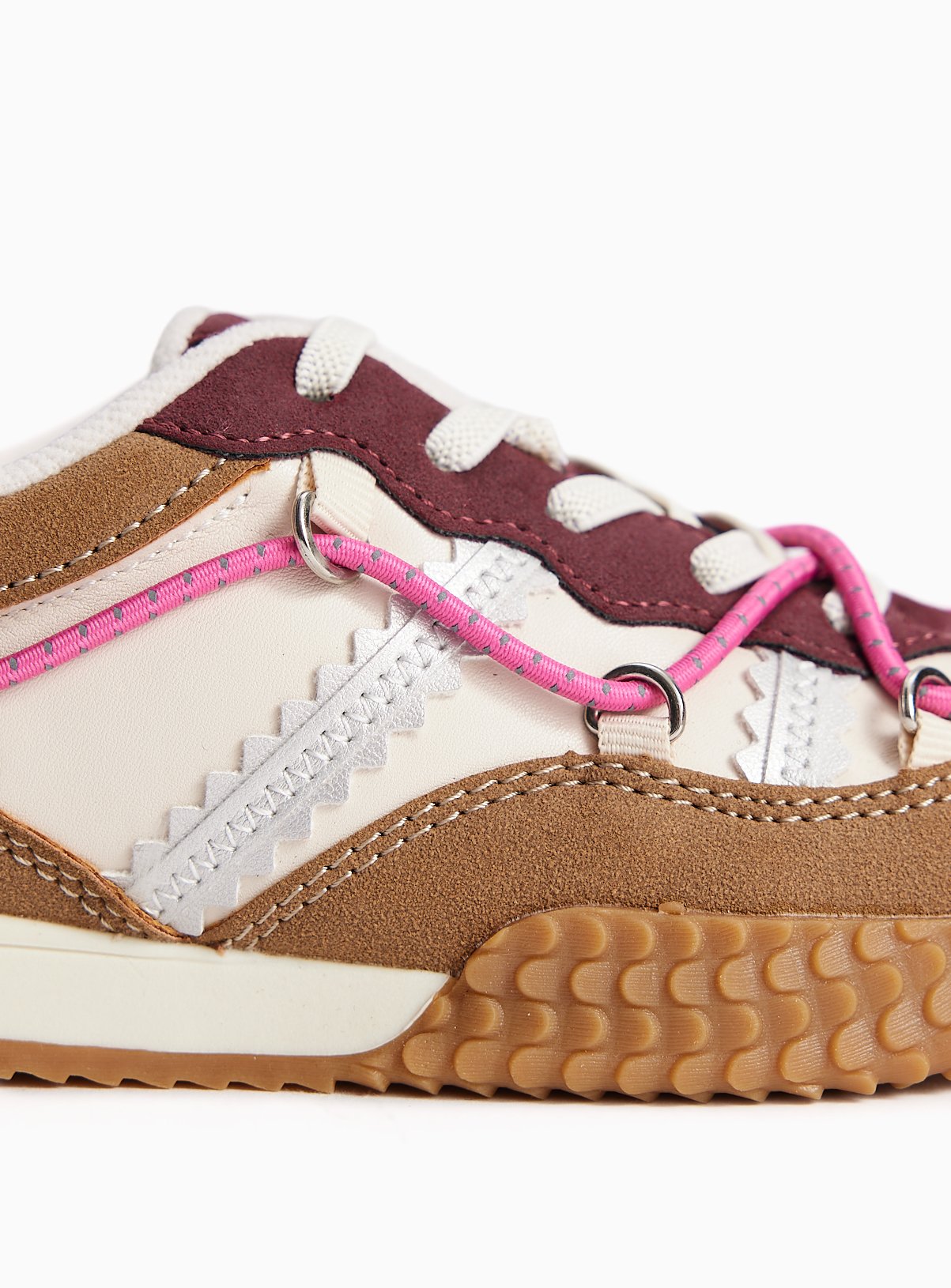 Neutral, Pink & White Hiking-Style Trainers 7 Infant - Image 3 thumbnail