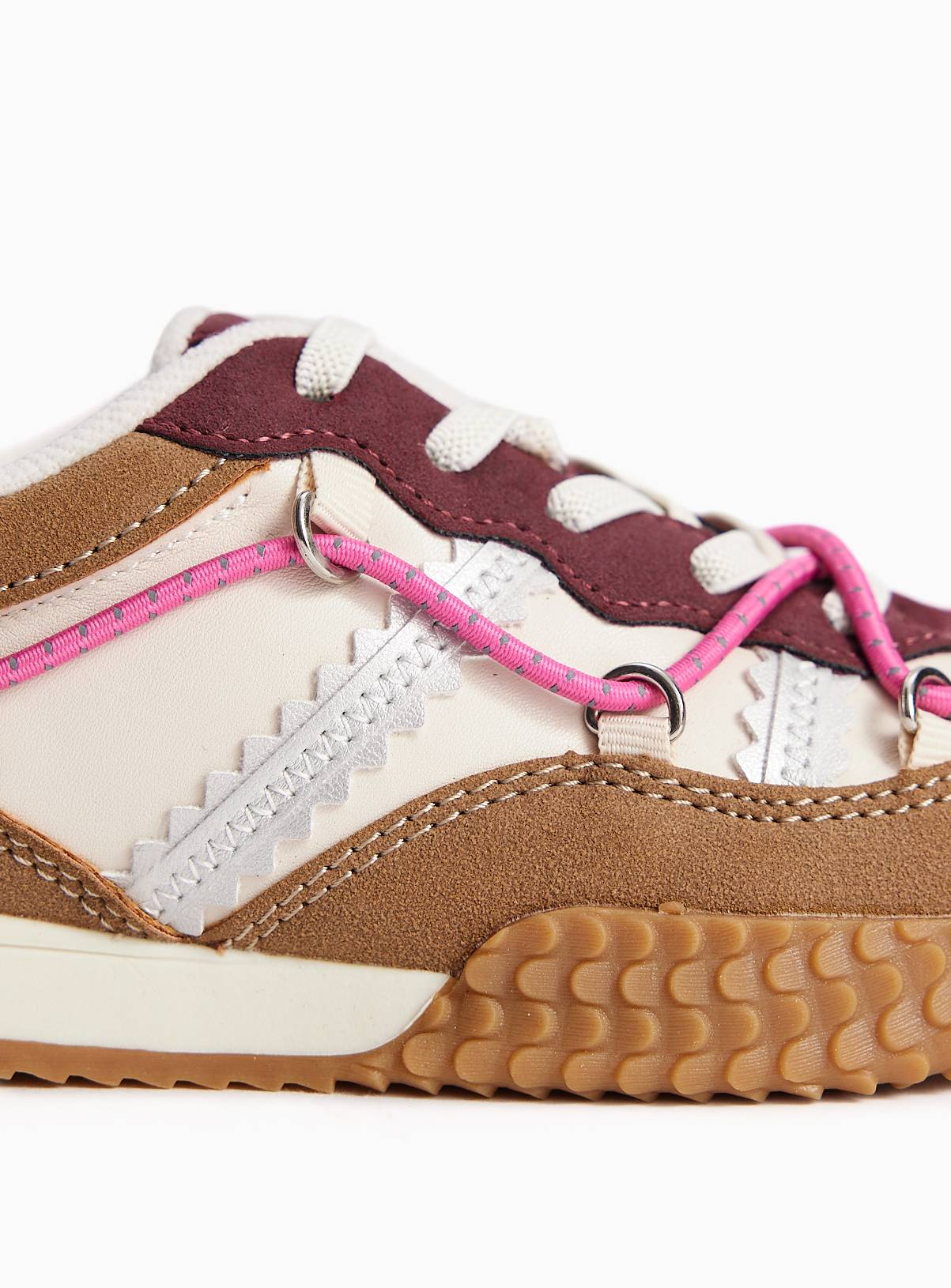 Neutral, Pink & White Hiking-Style Trainers 7 Infant - Image 3
