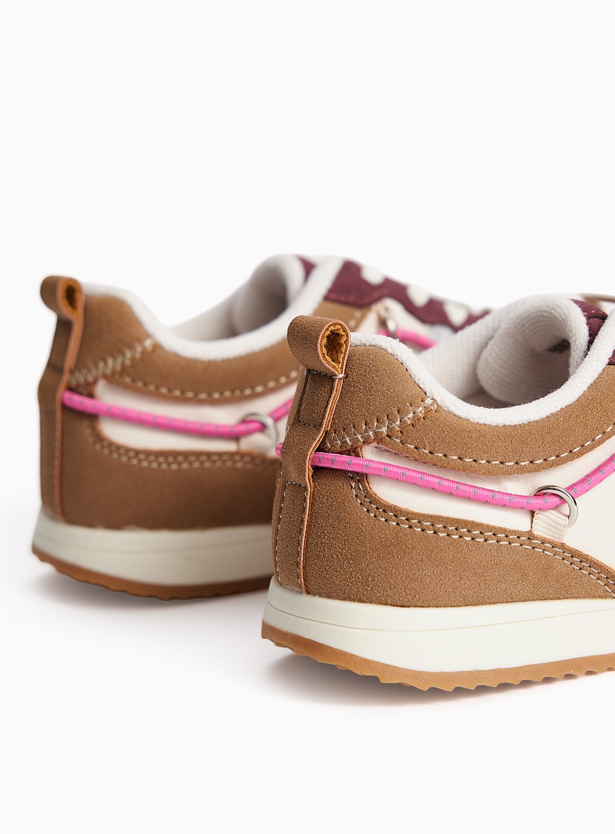 Neutral, Pink & White Hiking-Style Trainers 7 Infant - Image 4 thumbnail