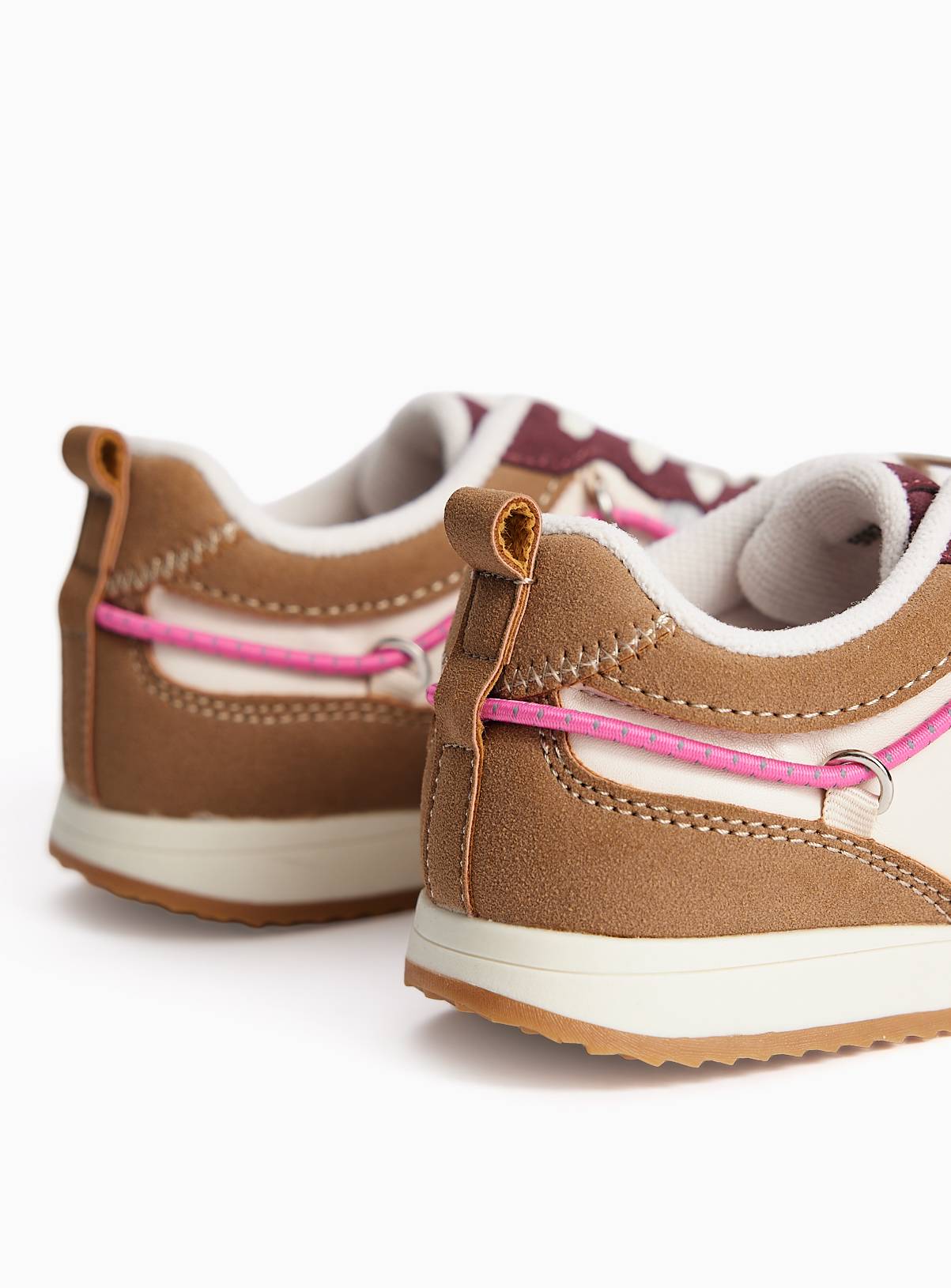 Neutral, Pink & White Hiking-Style Trainers 7 Infant - Image 4