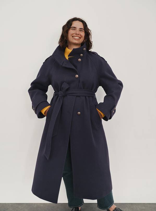 Navy Long Military Coat 22