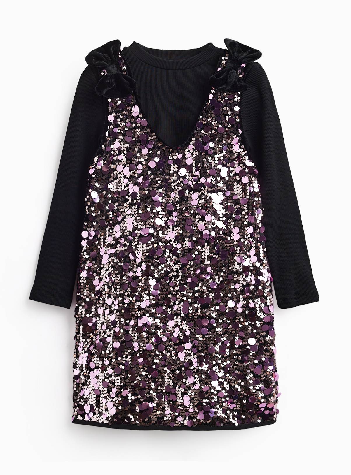 Pink Sequin Dress & Top Set 9 years - Image 1