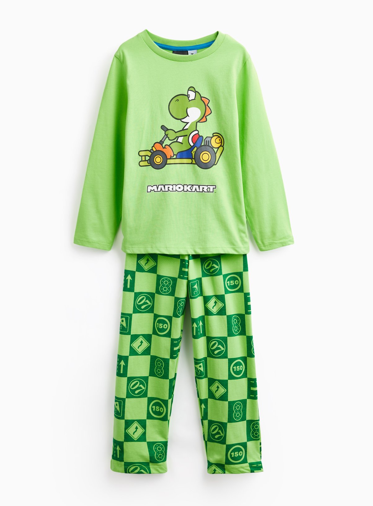 Green Mario Kart Yoshi Pyjama Set 5-6 years - Image 1 thumbnail