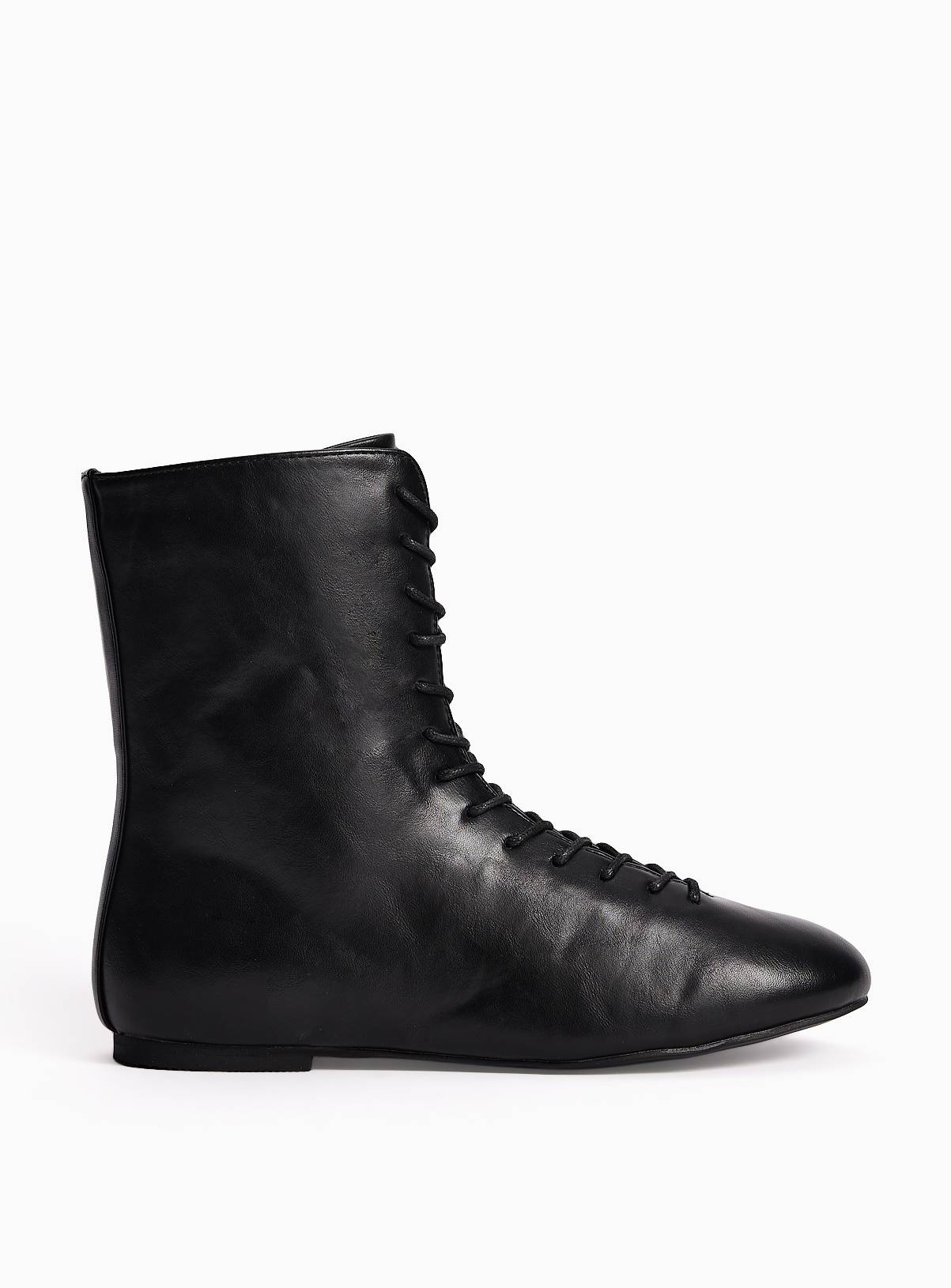 Black Lace-Up Boxer Ankle Boots 4 - Image 1
