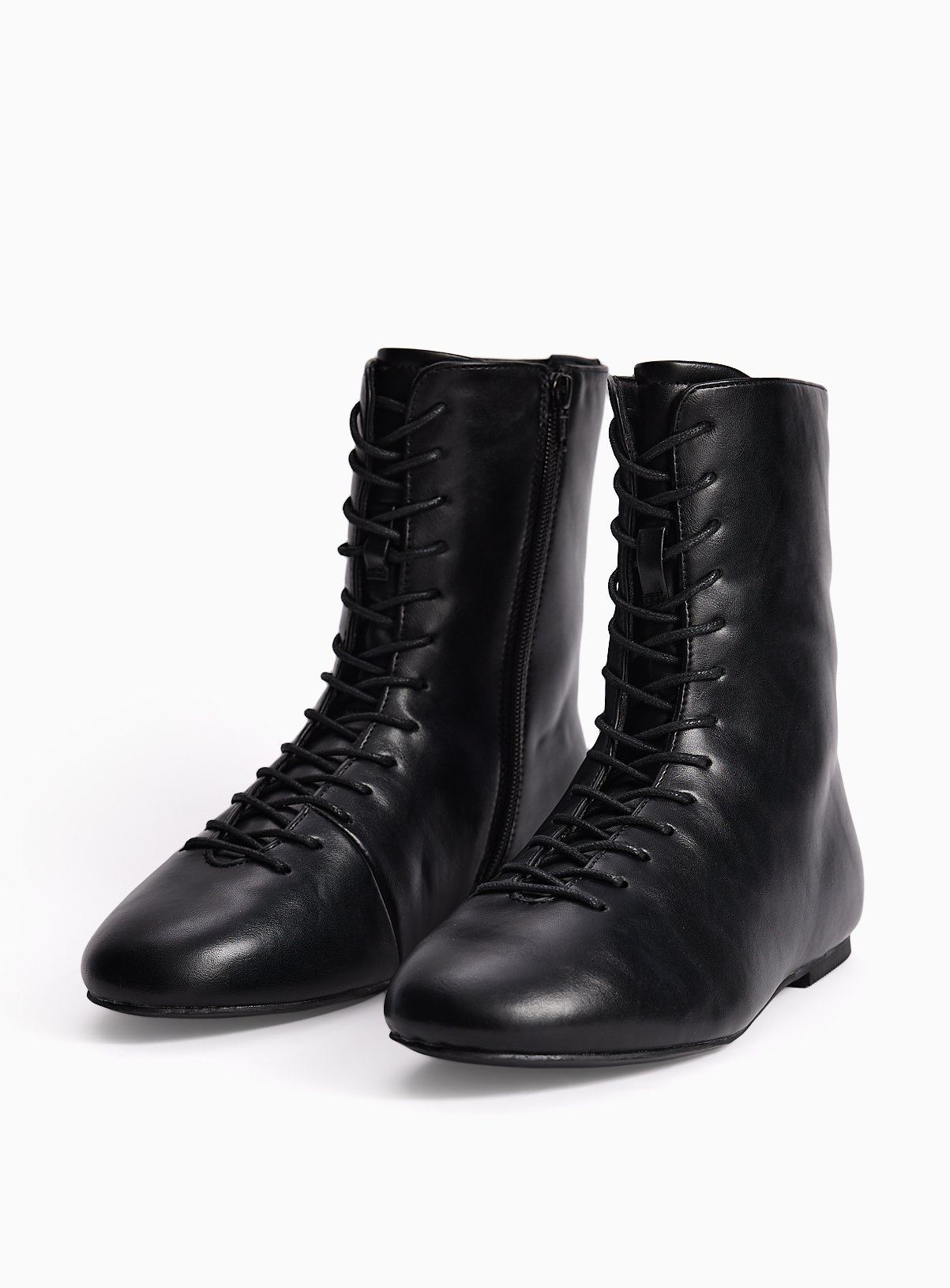 Black Lace-Up Boxer Ankle Boots 4 - Image 2 thumbnail