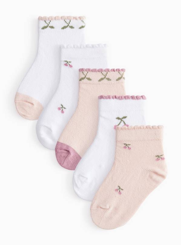Cherry Socks 5 Pack 12-24 months