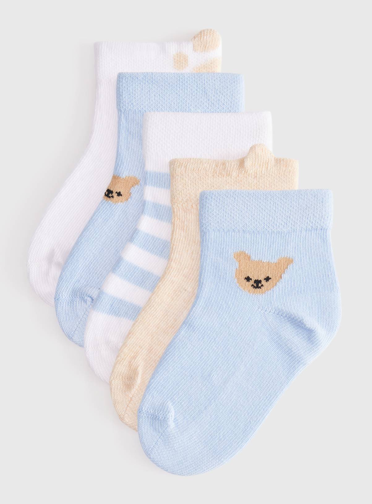 Blue Bear Socks 5-Pack 1-6 months - Image 1