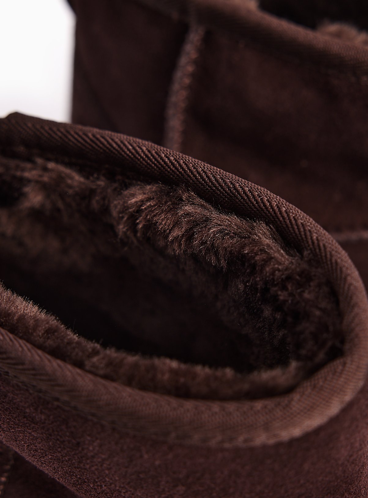 Chocolate Brown Suede Borg-Lined Ankle Boots 6 - Image 3 thumbnail
