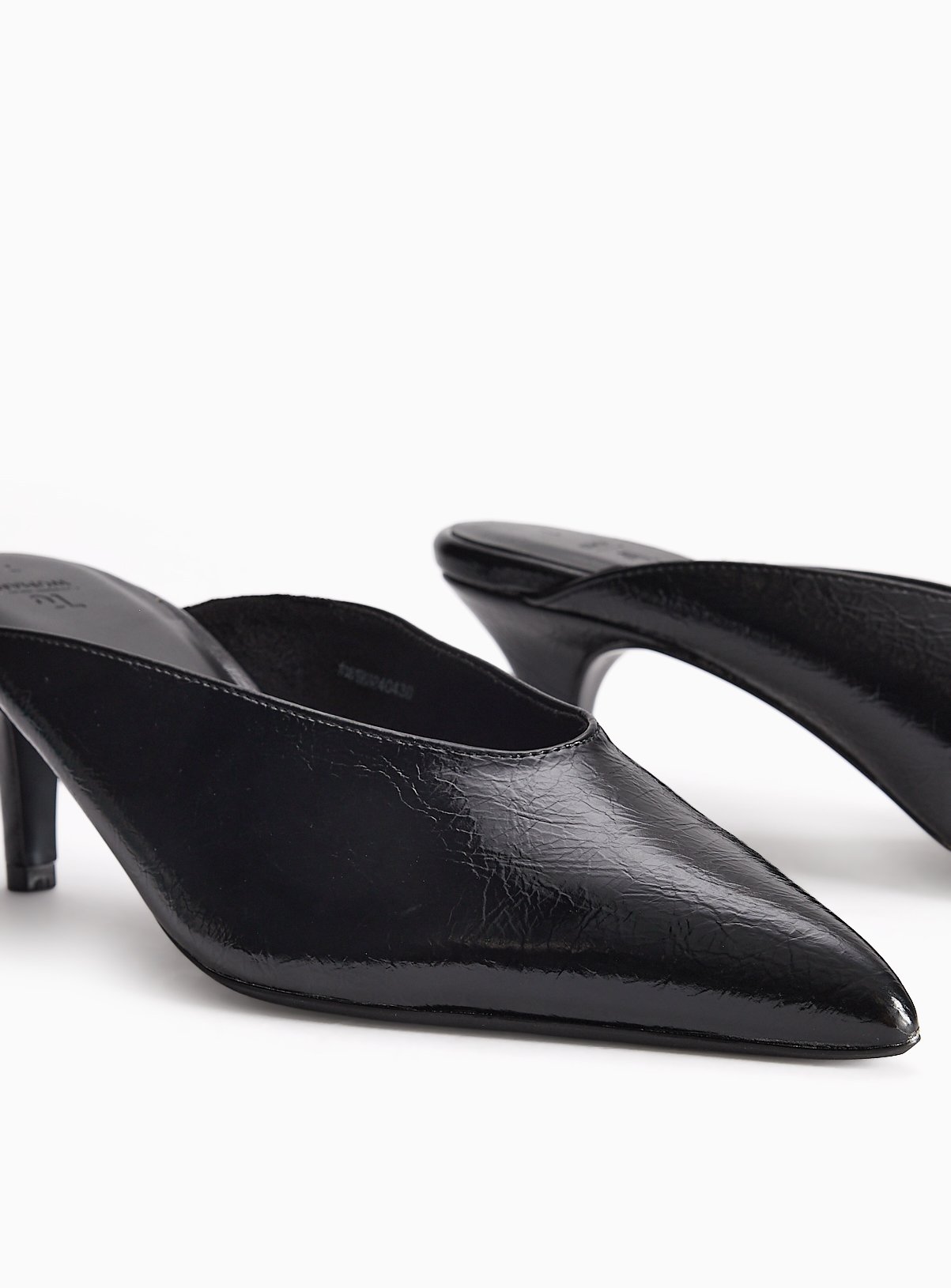 Black Crackle Party Mules 7 - Image 3 thumbnail