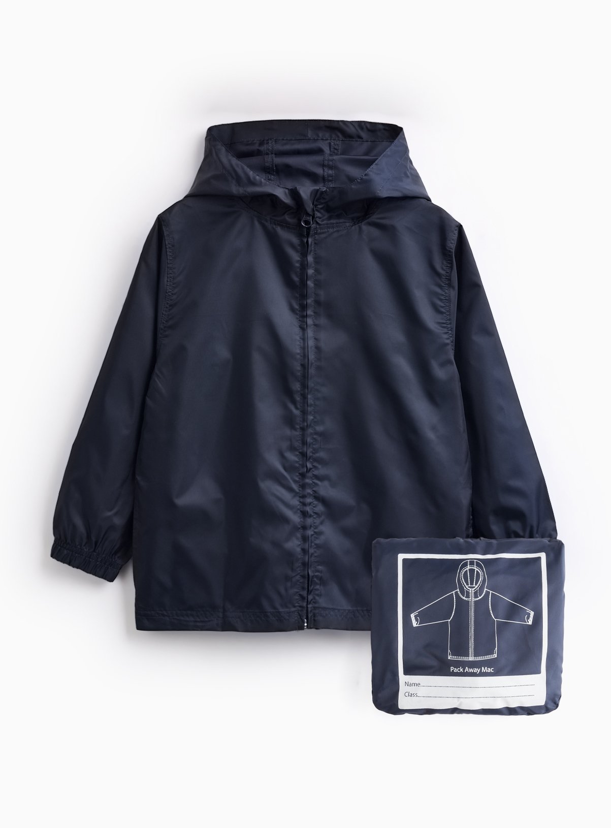 Navy Packaway Rain Mac 9-10 years - Image 1 thumbnail