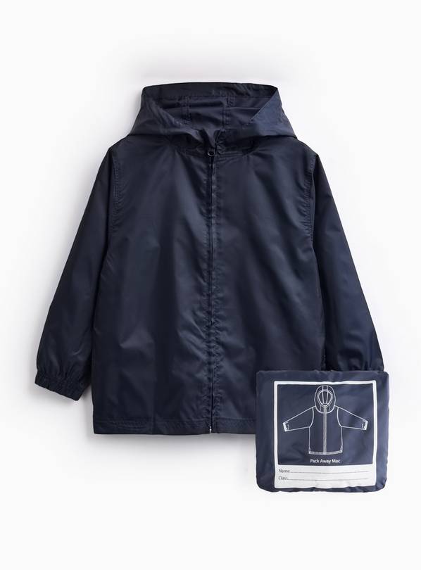 Navy Packaway Rain Mac 9-10 years