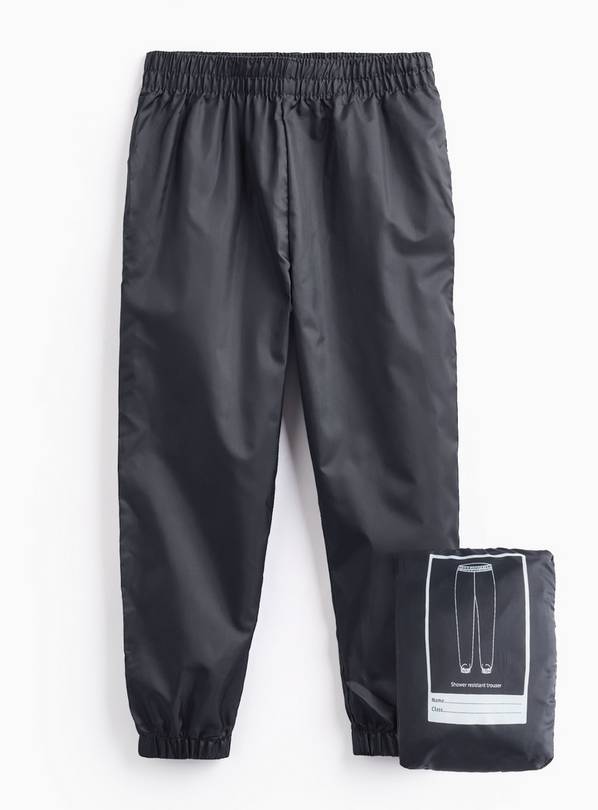 Unisex Black Shower Resistant Trousers 5 years