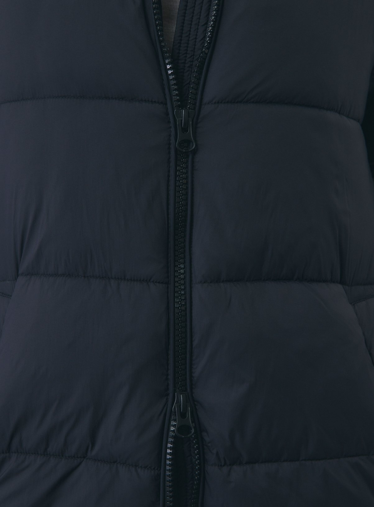 Black Longline Padded Coat  M - Image 3 thumbnail