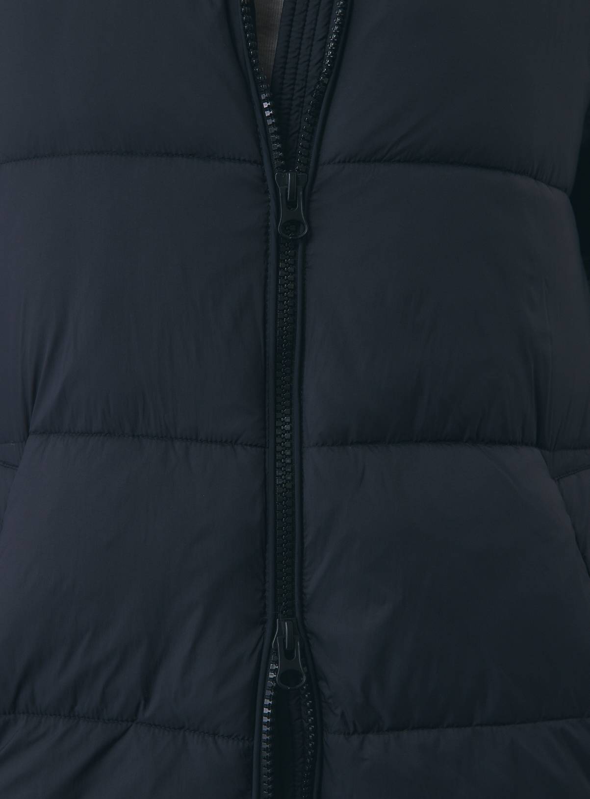 Black Longline Padded Coat  M - Image 3