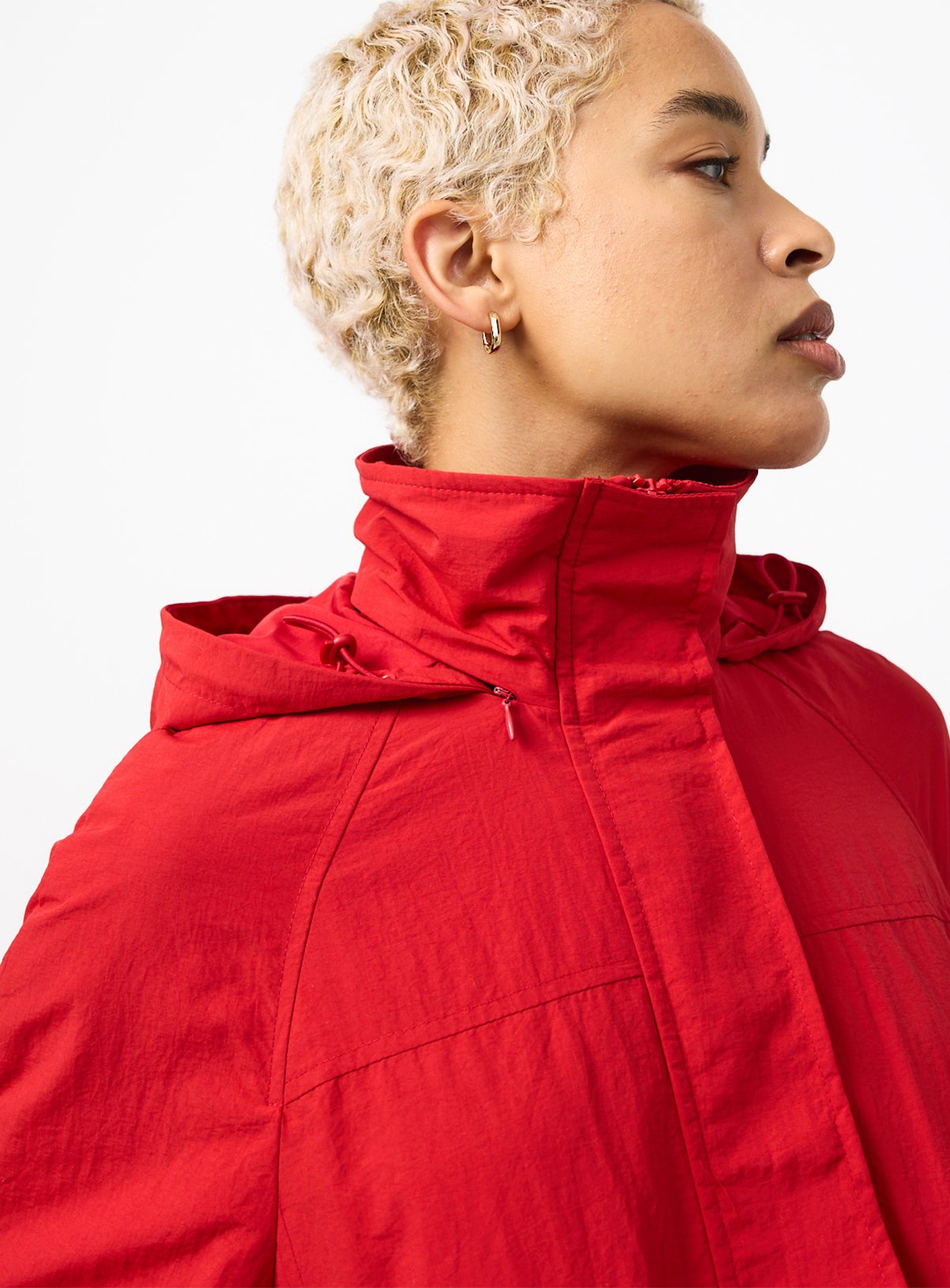 Red Shower Resistant Windbreaker XS - Image 4 thumbnail