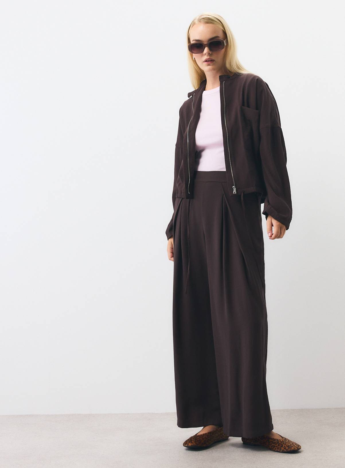 Brown Funnel Neck Shacket 20 - Image 2