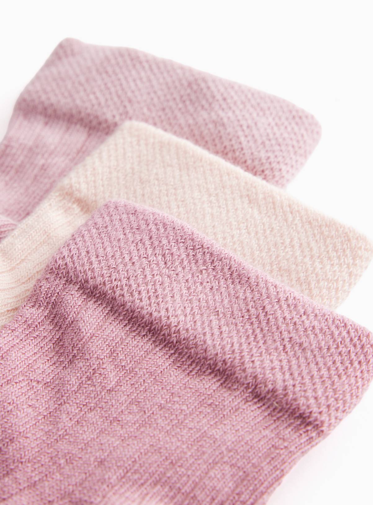Pink Ribbed Socks 5-Pack 12-24 months - Image 2