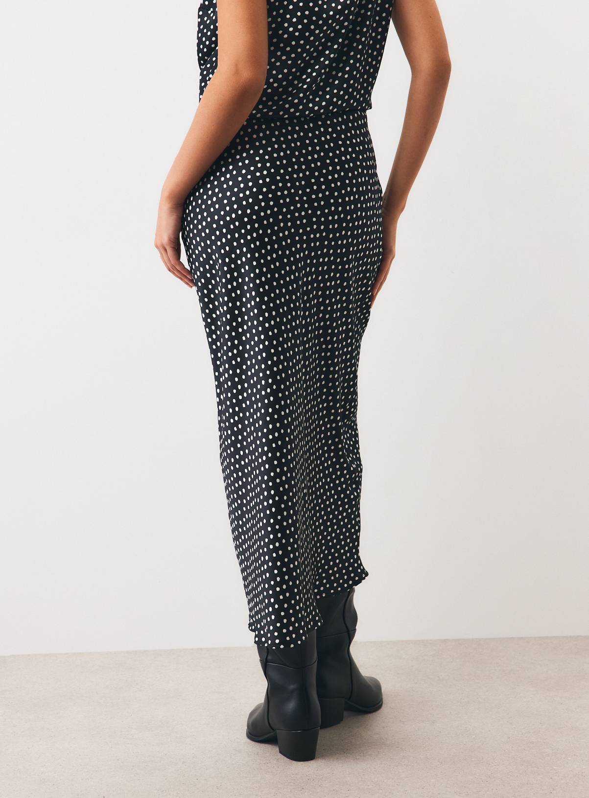 Mono Spotted Sleeveless Cowl Neck Top 24 - Image 4