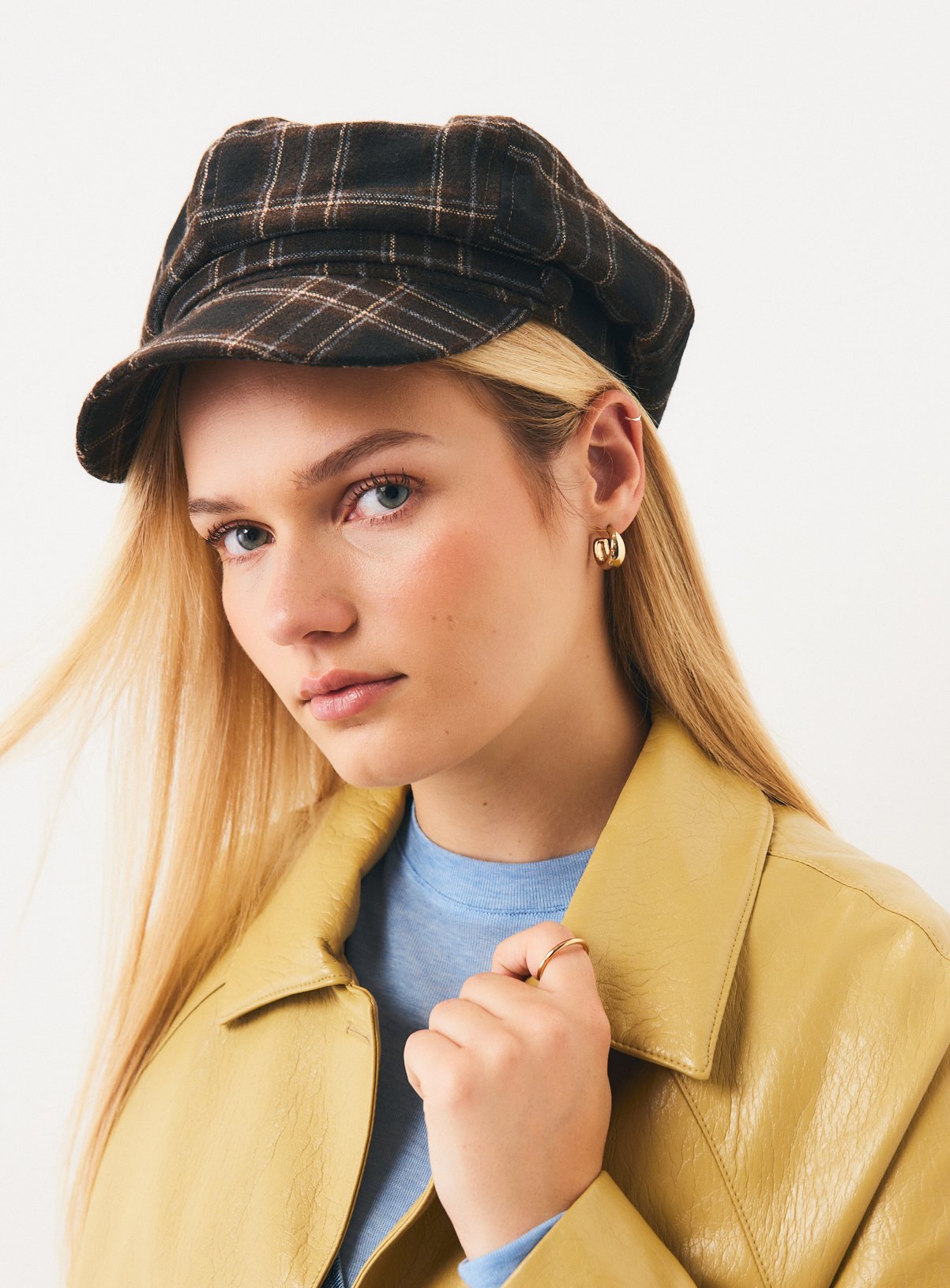 Brown Baker Boy Hat One Size - Image 1 thumbnail