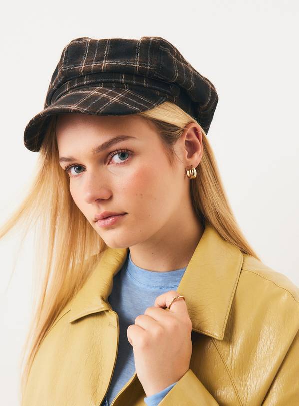 Brown Baker Boy Hat One Size