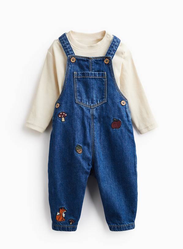 Heritage Denim Dungaree & Top Set 6-9 months