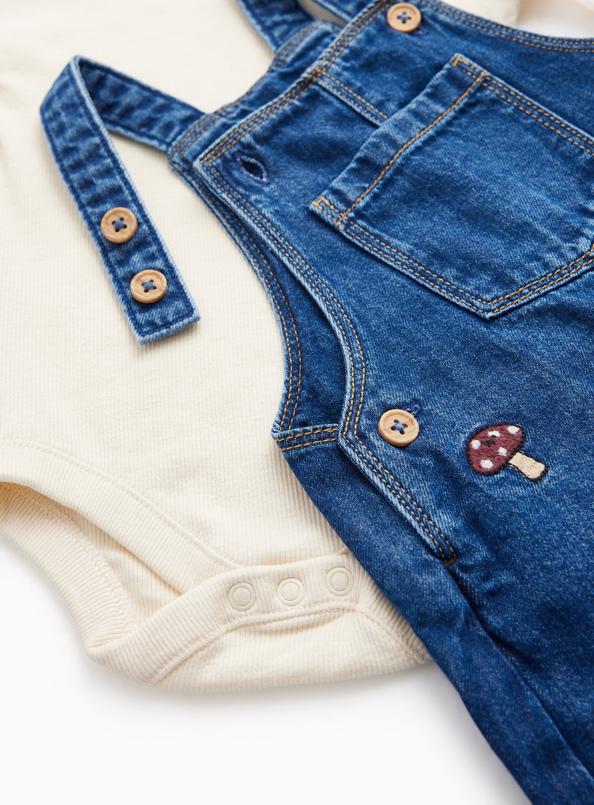Heritage Denim Dungaree & Top Set 6-9 months - Image 2 thumbnail