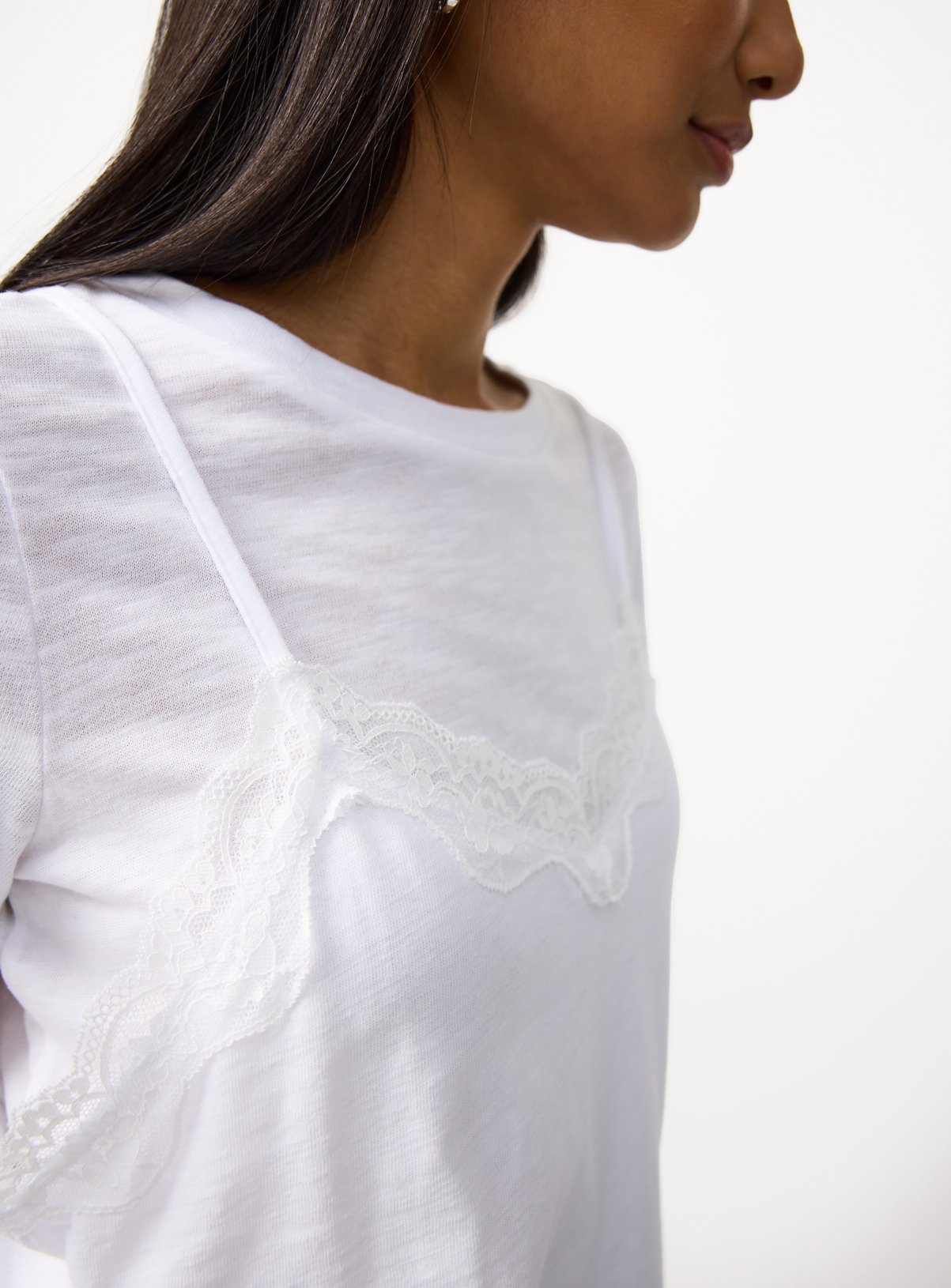 White 2 in 1 Lace Cami Top 16 - Image 3 thumbnail