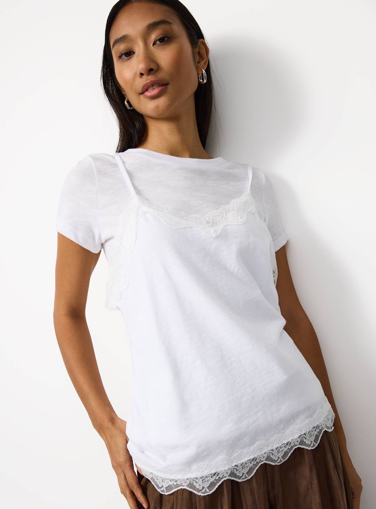 White 2 in 1 Lace Cami Top 6 - Image 1